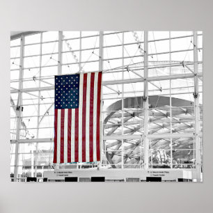 Poster American Flag Architecture Denver Airport Art USA