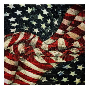 Pôster American Flag-Camouflage por Shirley Taylor