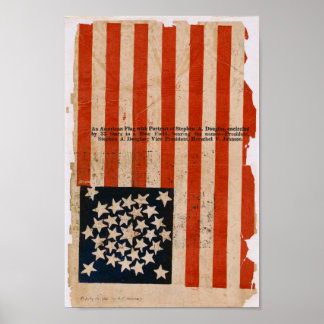 Poster American Flag Unedited Vintage Photos Russo EUA