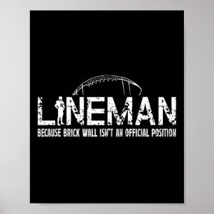 Poster American Football Lineman