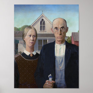 Pôster American Gothic - tubo de pasta de dente se