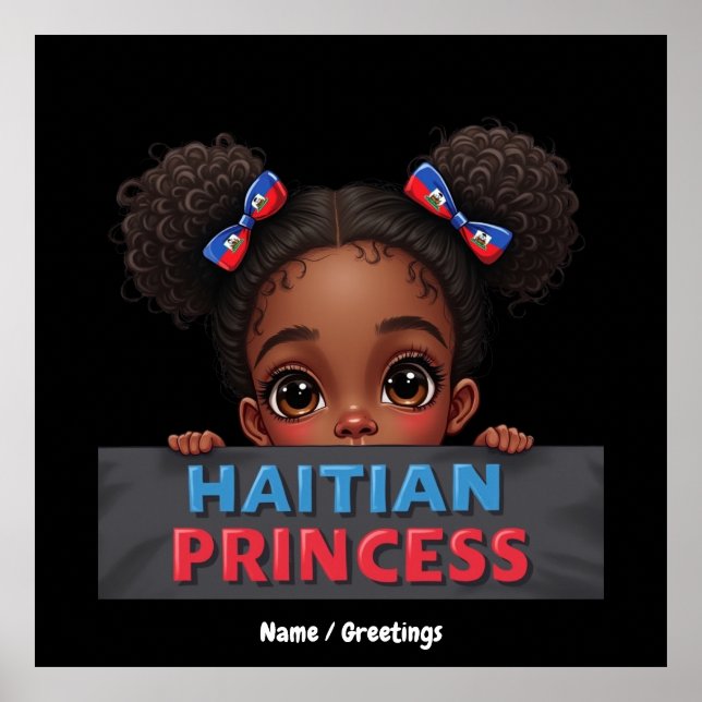 Poster American Haitian Flag Day Haitian Princess (Frente)