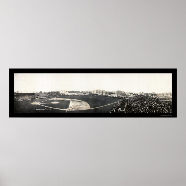 Poster American League Baseball NY Foto 1910 (Frente)