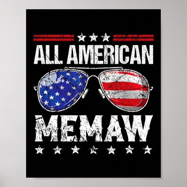 Poster American Memaw 4 De Julho Familiar Correspondendo  (Frente)