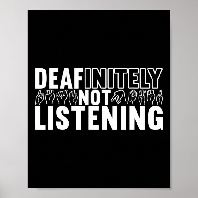 Poster American Sign Language Deaf Awareness 9  (Frente)