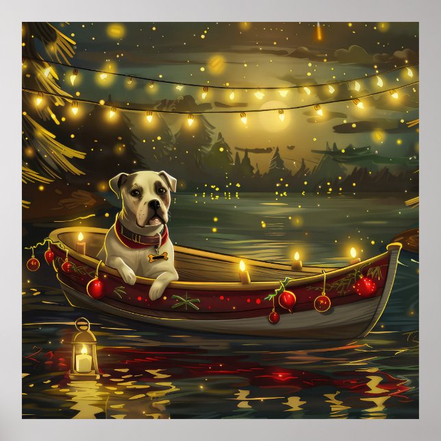 Poster American Staffordshire Natal Festivo Voyage (Frente)