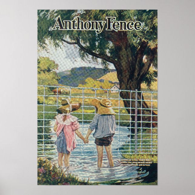 Pôster American Steel & Wire Co-Fence Pond e Kids (Frente)