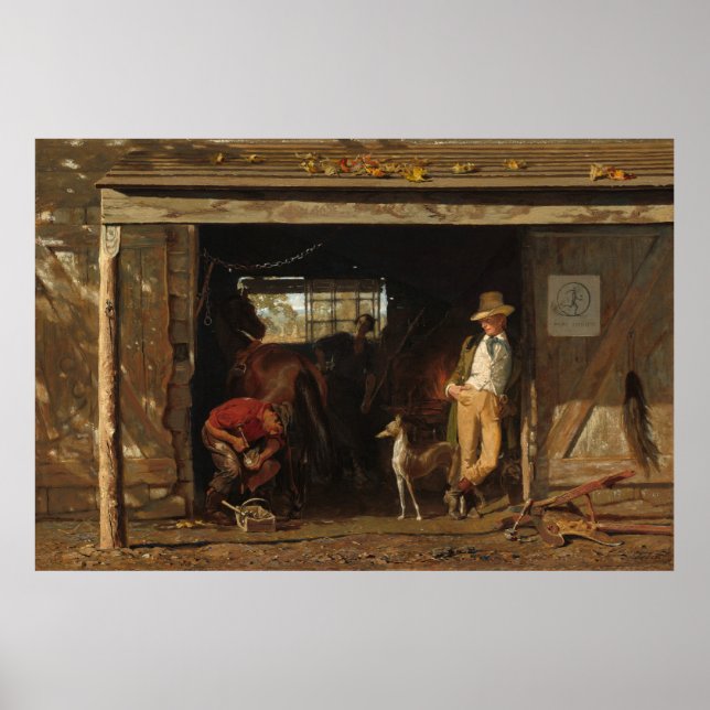 Poster American WildWest Blacksmith e Cowboy (Frente)