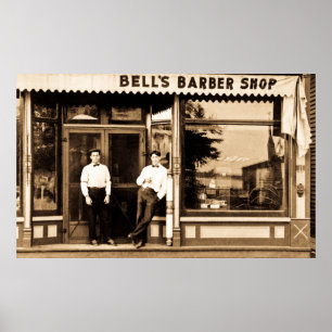 Poster Americana retro do vintage da barbearia