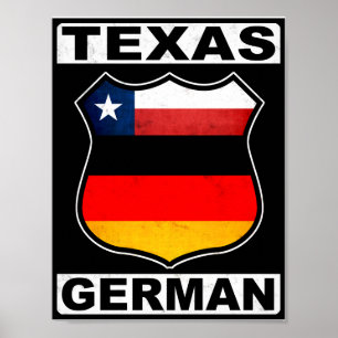 Poster Americano alemão de Texas