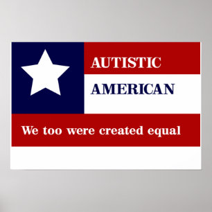 Poster americano autístico igual