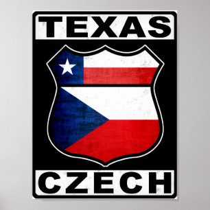 Pôster Americano checo de Texas