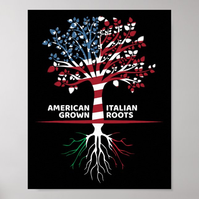 Poster Americano Cultiva Raízes Italianas Em 4 De Julho (Frente)