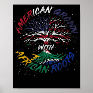 Poster Americano Cultivou Raízes Africanas Nos Eua Sinali