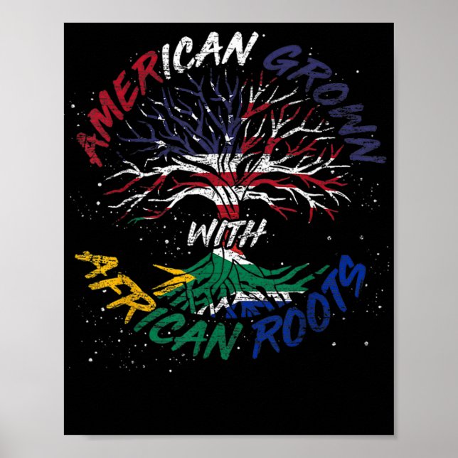 Poster Americano Cultivou Raízes Africanas Nos Eua Sinali (Frente)