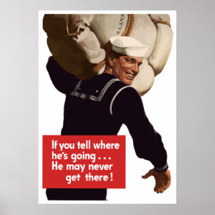 Poster americano da guerra do marinheiro