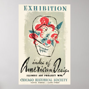 Poster americano de Chicago WPA do design do