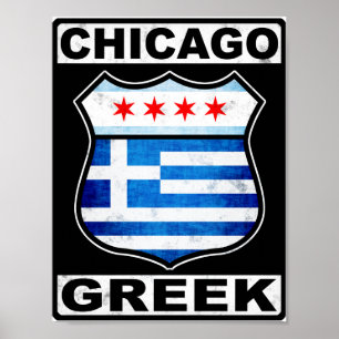 Poster Americano grego de Chicago