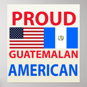 Poster Americano guatemalteco orgulhoso
