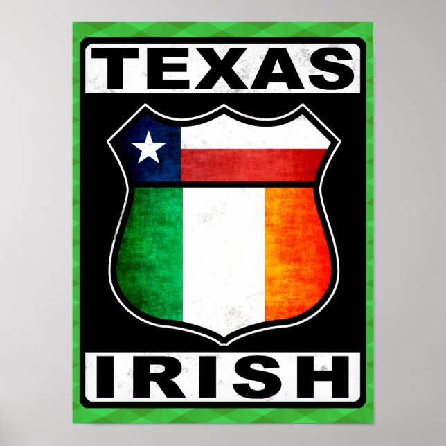 Poster americano irlandês do Texas (Frente)