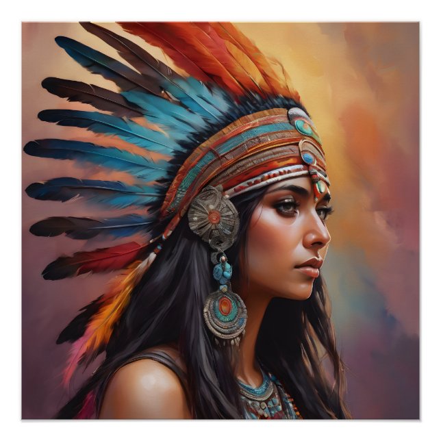 Pôster Americano nativo n.o 8 (Frente)