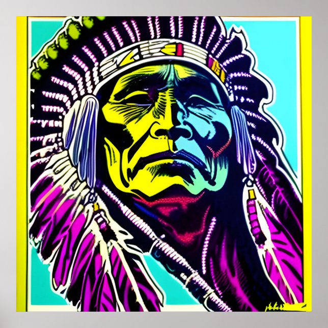 POSTER AMERICANO NATIVO ORGULHOSO (Frente)