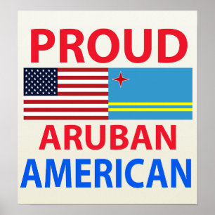 Poster Americano orgulhoso de Aruban