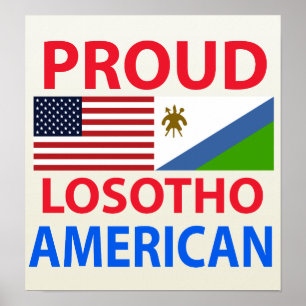 Pôster Americano orgulhoso de Losotho