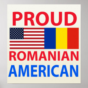 Pôster Americano romeno orgulhoso