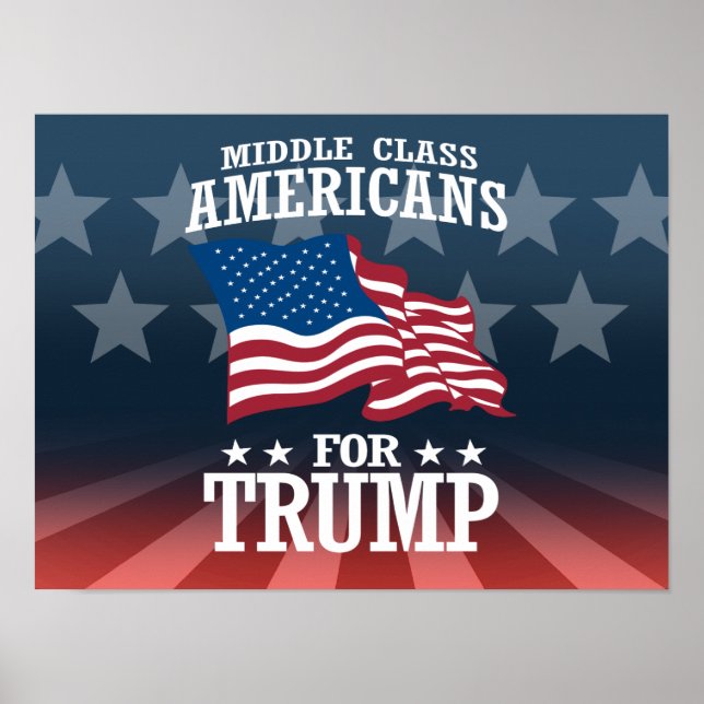 POSTER AMERICANOS DE CLASSE MÉDIA PARA TRUMP (Frente)