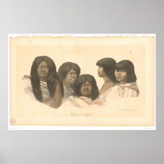 Pôster Americanos nativos da Califórnia (0685A)