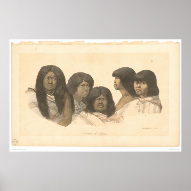 Pôster Americanos nativos da Califórnia (0685A) (Frente)