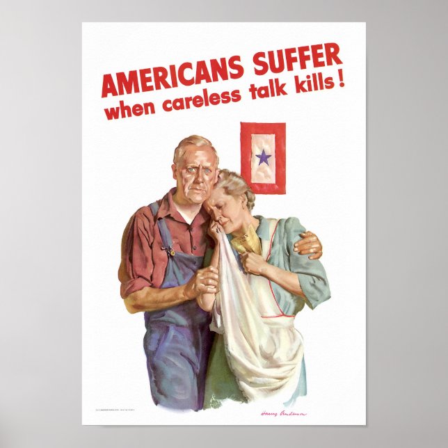 Poster Americanos sofrem... (Frente)