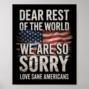 Poster AmericanS Sãos Querido Mundo Estamos Tão Desculpem