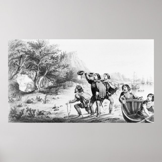 Poster "Amerigo Vespucci na América" poster/impressão (Frente)