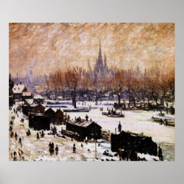 Poster Amesterdã coberto de neve