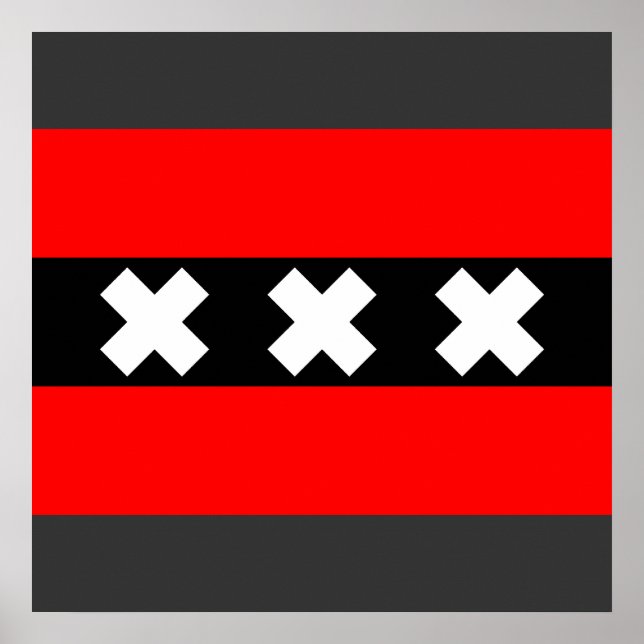 Poster Amesterdã, Países Baixos (Frente)