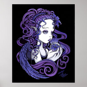 Poster "Amethyst" da arte do anjo da bola de