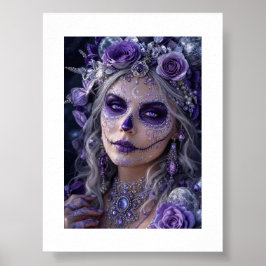 Poster Amethyst Moon Calavera – Purple Day of the Dead