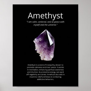 Poster Ametist Crystal Stone Significa