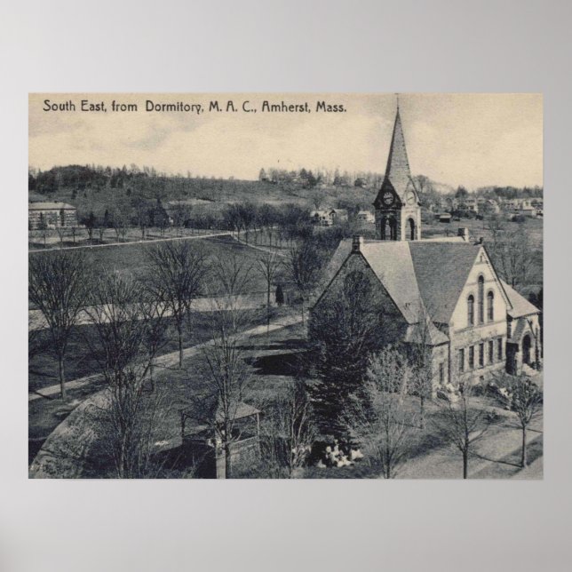 Poster Amherst MÃE, Massachusetts, c1910 (Frente)