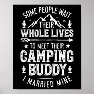 Poster Amigo De Acampamento Casado Comigo Camiseta Homem