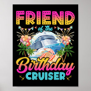 Poster Amigo Do Aniversariante Cruzeiro Divertido Cruzeir