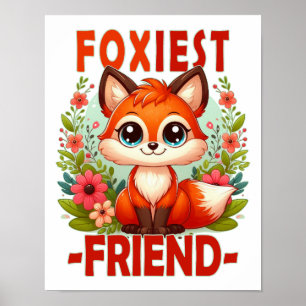 Poster Amigo Mais Serelepe trocadilho. Desenho fofo de fi