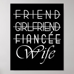 Poster Amigo, Namorada, Fiancee, Esposa Para Noiva Weddin