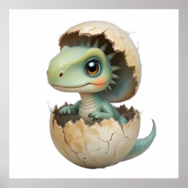 Poster Amigos Dinossauros - Conjunto de Arte de Muro de E