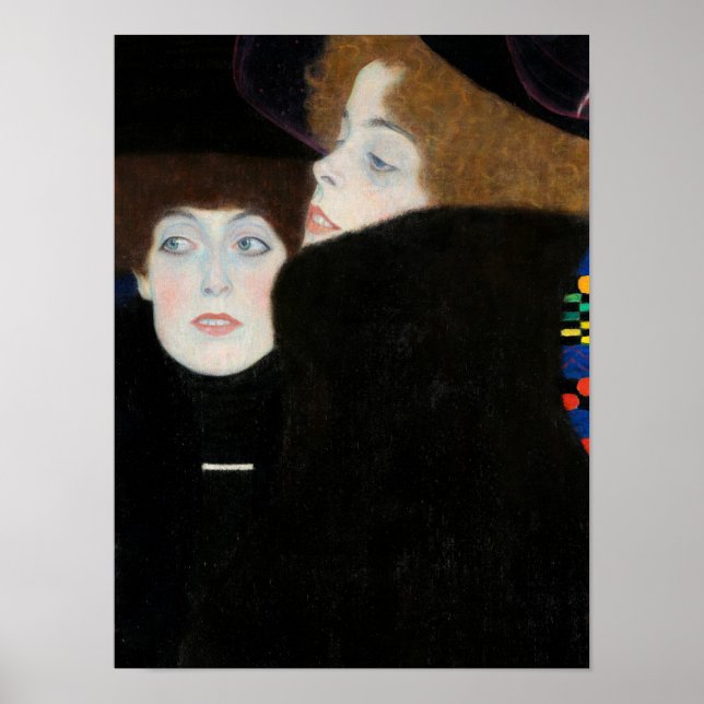 Poster Amigos I, As Irmãs de Gustav Klimt (Frente)
