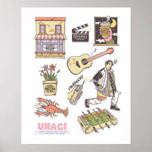 Poster AMIGOS™   Ícones de desenho gráfico