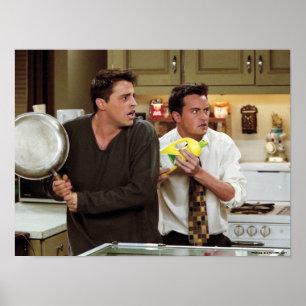 Poster AMIGOS™ Joey & Chandler com medo
