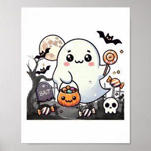 Poster Amigos Loucos do Dia das Bruxas Fantasmas